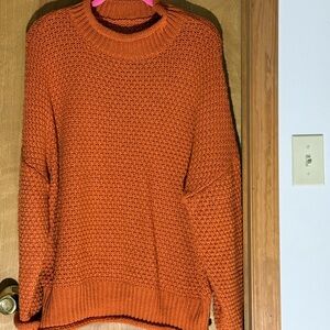 Cozy Orange Knit Sweater